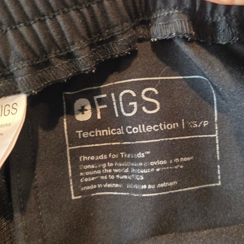 Figs Pants Womens‎ XS Black Yola Skinny Scrub Bottoms TW2000P Medical FionX - Picture 3 of 13